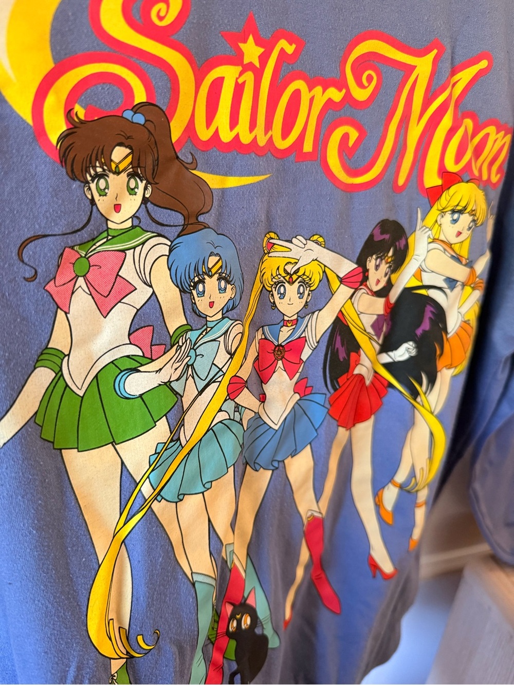 Sailor Moon Graphic Crewneck Sweater - Blue